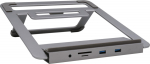 Exsys EX-1223HM - Silber - USB 3.2 Gen 1 (3.1 Gen 1) Type-A - 100 W - MicroSD (TransFlash) - MicroSDHC - MicroSDXC - SD - SDHC - SDXC - 220 mm - 250 mm