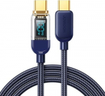 Joyroom S-CC100A4 Type-C - Type-C Data Cable 100W 1.2m with Digital Display / blue
