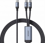 Kabel USB Joyroom USB-C - 2x USB-C 1.5 m Czarny (JYR887)
