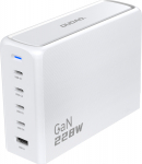 Dudao A228EU 228Watt Adapter GaN 4xUSB-C + 1xUSB-A hvid