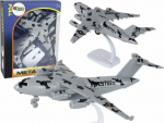 LeanToys Airplane Gray Military Camo UNITED Figure HW-605