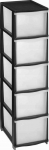 5five High plastic shelf with drawers PLAS, wys. 102.4 cm