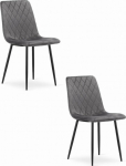 Leobert Krzesło TURIN - dark gray velvet x 2