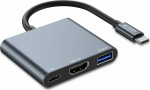 Adapter USB Tech-Protect TECH-PROTECT V1-HUB ADAPTER 3IN1 GREY
