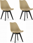 Leobert Krzesło MARK - dark beige / black legs x 3