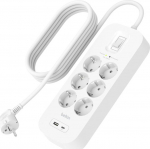 Belkin Surge Socket 6-fold + USB-A+C,650J,18W,2m SRB002vf2MV2