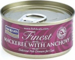 FISH4DOGS Fish4Cats Finest Mackerel with anchovies 70g