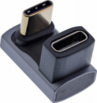 Manhattan InLine&reg; USB4 Adapter, USB-C Stecker/Buchse 180&deg;, Aluminium, grau