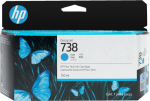 HP 738 130-ML CYAN DESIGNJET INK, CARTRIDGE