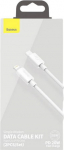 Baseus Simple Wisdom USB-C do Lightning, PD, 20W, 1.5m (white) 2 szt