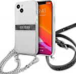 Guess GUHCP13SKC4GBSI iPhone 13 mini 5.4" Transparent hardcase 4G Grey Strap Silver Chain