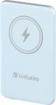 Verbatim Charge &acute;N&acute; Go Magnetic, Wireless Power Bank 5000 Blue