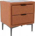 Night stand LENA 50.5x41xH54cm, cognac brown