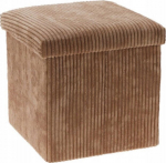 Storage Solutions TOBO corduroy storage pouffe, 38 x 38 x 38 cm
