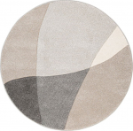 Carpet DIXIE CARVED-1, D90cm, grey/beige