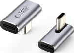 Nurgaadapter USB-C otsik -> USB-C pesa, 90 kraadi, hall, AA03, Tech-Protect