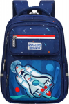 Lean Children's School Backpack with Chest Strap Navy Blue Rocket Space 20L 41cm