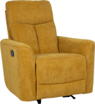 Recliner armchair GEMMA with manual mechanism, dark yellow