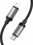 Kabel USB C do Lightning Hoco PD 27W 1 m X117 czarny