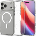 Case Spigen Ultra Hybrid MagSafe on iPhone 17 Pro - transparent white