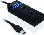 IBOX Hub USB 3.0 IUH3FB (4xUSB 3.0) czarny