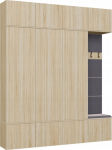 Topeshop HAGUE wardrobe IV/3Sz1W DĄB SONOMA 3x Wardrobe + Wieszak