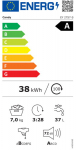 Candy Washing Machine | EY 27S7-S | Energy efficiency class A | Front loading | Washing capacity 7 kg | 1200 RPM | Depth 47 cm | Width 60 cm | Display | LED | White