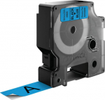 Kleepkirjalint Dymo 19mm x7m, Black/Blue D1 Tape 45806/ S0720860 must/sinisel