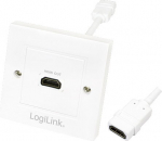 Logilink HDMI Adapter, wall socket, 1-port, white
