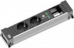 Bachmann POWER FRAME - Gr&ouml;&szlig;e M - Steckdosenleiste - Wechselstrom 250 V - Eingabe, Eingang GST18i3 - output terminals: 2 (2 x USB, 2 x CEE 7/3)