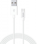 Kabel USB Savio USB-A - USB-C 1 m White (SAVIO CL-126)