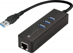 Techly USB 3.0 Adapter a. Gigabit Ethernet m. 3Port USB3.0 s