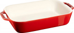 Staub Oval Dish Ceramic, Cherry Red, 34x24cm