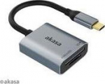 Akasa USB 3.2 Gen1 Type-C Dual Card - silber (AK-CR-10BK)