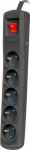 Natec Genesis Bercy surge protector 400 5m (5 sockets) Czarna