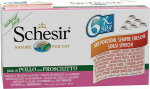 SCHESIR Chicken fillets with ham in jelly - wet cat food - 6x50g