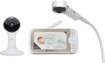 Motorola | Full HD Wi-Fi Video Baby Monitor with Crib Mount | VM65X CONNECT 5.0" | 5.0" LCD colour display with 480 x 272 resolution; Lullabies; Room temperature monitoring; Infrared night vision; LED sound level indicator; Wi-Fi connectivity for on- ...