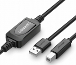 Cable USB A - USB B 10m with repeater US122 UGREEN
