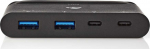 Nedis TCARF250BK - Hub - 1 x USB 3.1 Gen 2 + 2 x USB 3.1 + 1 x USB 3.1 Gen 2 (power supply)
