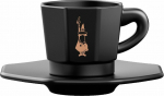 Bialetti Bialetti - Zestaw 4 cups with saucer - Black with copper logo