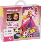 MARIOINEX Mini Waffle Princess Fantasy Tower Building Blocks, 148 pieces