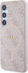 Guess PU Leather 4G Colored Ring MagSafe Case for Samsung Galaxy S24 / Pink