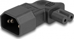 Delock Power Adapter IEC 60320 - C14 to C7, male / female, 2.5 A, 90&deg; angled