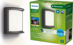 Philips Samonda wall lamp, 3.8 W, Outdoor wall lighting, Anthrazit, Aluminium, IP44, Garten, terrace, II