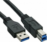 Kabel USB InLine USB-A - USB-B 1.5 m Czarny (35315)