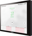 Crestron 7 in. Room Scheduling Touch Screen for Zoom Rooms&reg; Software, Black Smooth, includes one TSW-770-LB-B-S light bar and one TSW-770/1070-MSMK-ANG-B-S multisurface mount kit