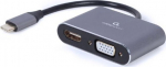 I/O ADAPTER USB-C TO HDMI/VGA/A-USB3C-HDMIVGA-01 GEMBIRD