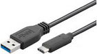 MicroConnect USB 3.2 Gen 1C-A Cable, 2m, Black, for synching and
