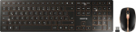 CHERRY DW 9100 SLIM - Keyboard and mouse set - wirelessly - 2.4 GHz, Bluetooth 4.2 - QWERTZ - Deutsch - schwarz/bronze (JD-9100DE-2)