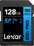 LEXAR SDXC 800X PRO UHS-I CARDS, C10 (V30) U3, R150/W45, 128GB